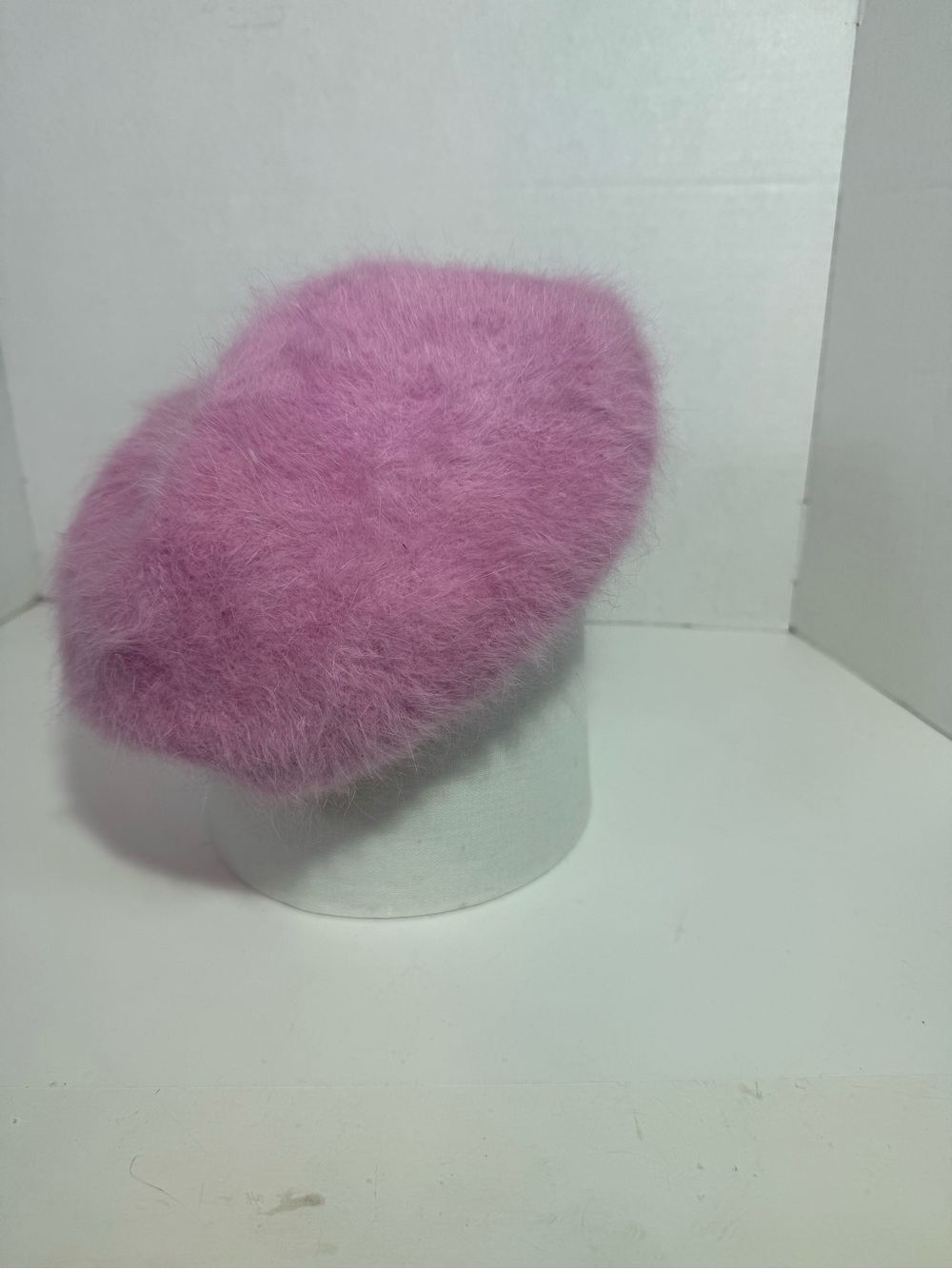 Plush Pink Fuzzy Beret - Women's Hat